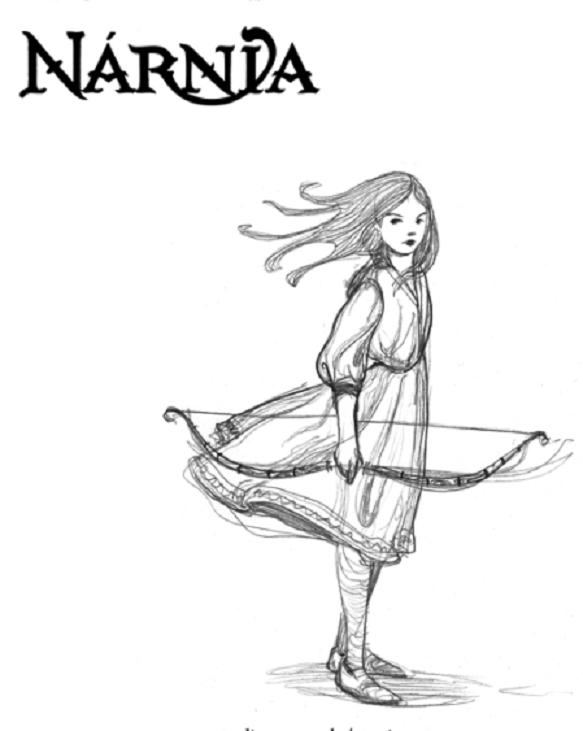 coloriage narnia anna de profil